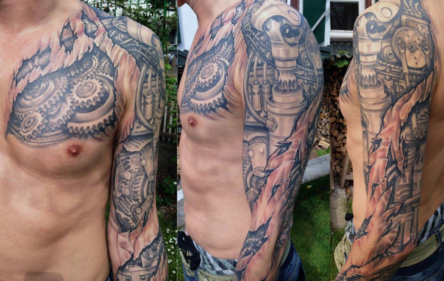 Tattoo Arm Brust, Tattoo Studio Allgäu, Kempten, Memmingen, Sonthofen, Haldenwang, Tätowierer Allgäu, Beste Tätowiererin Allgäu, Kempten