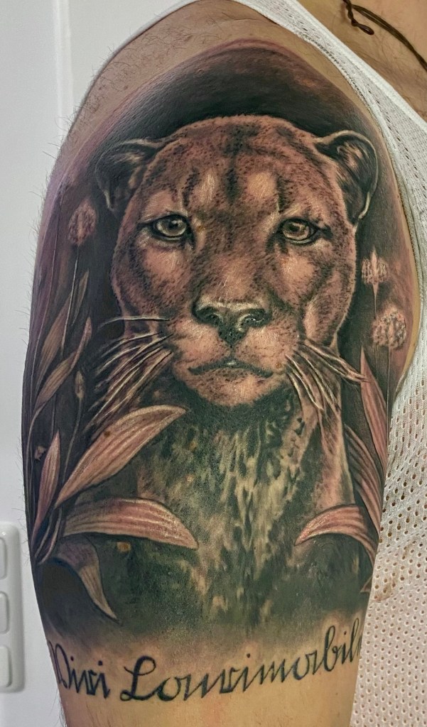 Tattoo Puma, Tattoo Arm, Tattoo Schriftzug, Tattoo Kempten, Allgäu, Haldenwang